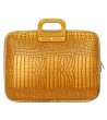 Жълто куфарче за лаптоп с релеф-0 снимка