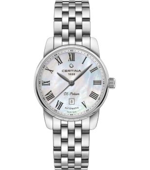 Аналогов дамски автоматичен часовник в сребристо снимка