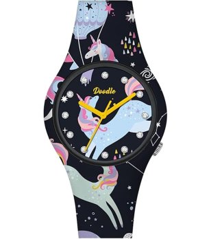Дамски часовник с принт еднорози снимка