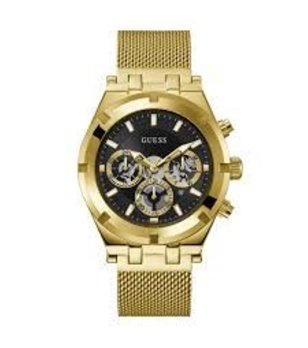 Мъжки аналогов часовник в златисто с черен циферблат снимка