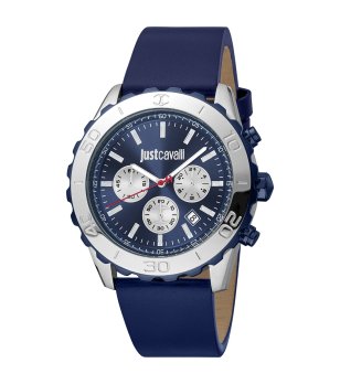 Мъжки аналогов часовник в тъмносиньо и сребристо снимка