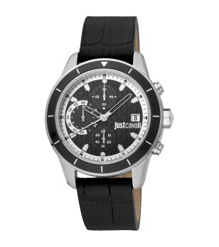 Мъжки мултифункционален часовник в черно и сребристо снимка