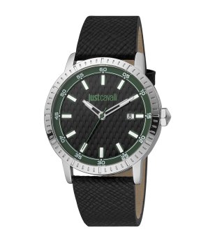 Мъжки аналогов часовник в сребристо и черно снимка