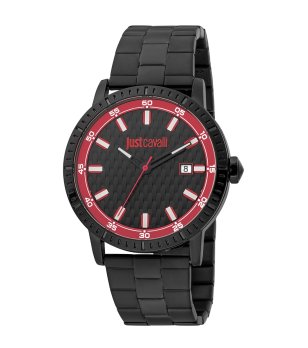 Аналогов часовник в черно и розово снимка