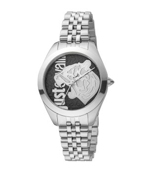 Дамски сребрист часовник с тигър снимка