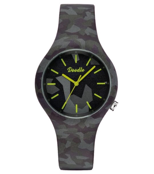 Аналогов часовник с камуфлажен принт снимка