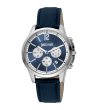 Мъжки аналогов часовник в тъмносиньо и сребристо-0 снимка