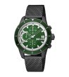Мъжки мултифункционален часовник в черно и зелено-0 снимка