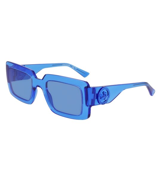 Сини правоъгълни слънчеви очила снимка