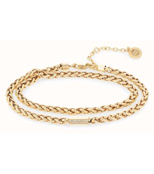 Дамска златиста гривна с верижка снимка