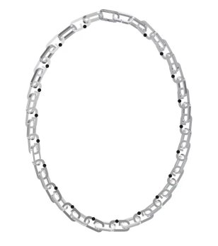 Мъжка верижка в сребристо снимка