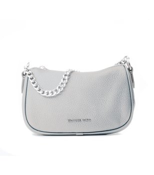 Дамска сива чанта с верижка снимка