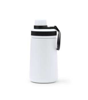 Бяла бутилка за вода със сламка Pumba 350 мл снимка