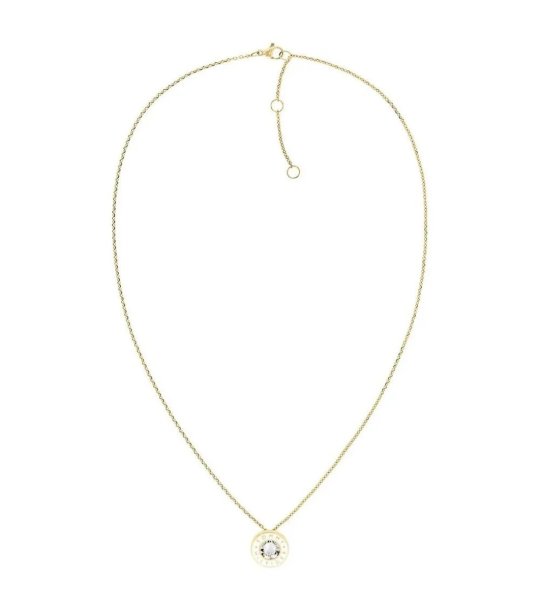 Дамско златисто колие с висулка снимка