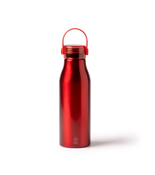 Червена бутилка за вода с металик ефект Fental 750 мл снимка