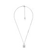 Сребристо колие с висулка катинар с цирконии-1 снимка