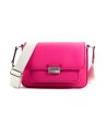 Цикламена дамска чанта с магнитно закопчаване-0 снимка