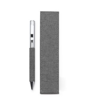 Химикалка в сиво-синьо и сребристо в калъф BRAMAN снимка