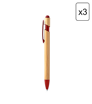 Комплект от 3 химикалки със стилус с червени детайли VILON снимка