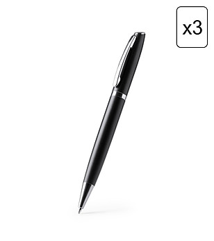 Комплект от 3 черни химикалки ALVIK снимка