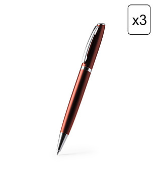 Комплект от 3 червени химикалки ALVIK снимка