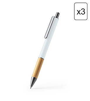 Комплект от 3 химикалки в бяло PENTA снимка