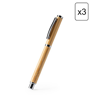 Комплект от 3 химикалки от бамбук PIRGO снимка