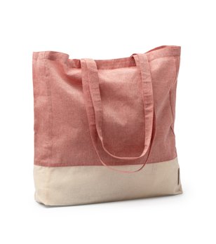 Червена чанта от рециклиран памук INCA снимка