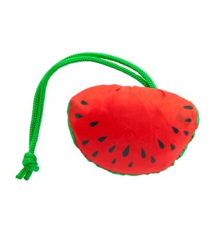 Червена сгъваема пазарска чанта с форма на диня FOCHA снимка