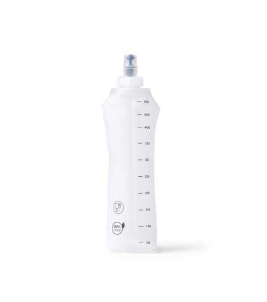 Сгъваема бяла бутилка за вода Trail 500 мл снимка