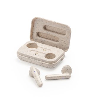 Безжични Bluetooth слушалки от пшенични влакна с калъф BURAK снимка