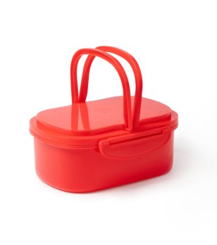 Червена кутия за храна с дръжки CAMDEN снимка