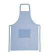 Светлосиня памучна готварска престилка TABER-1 снимка