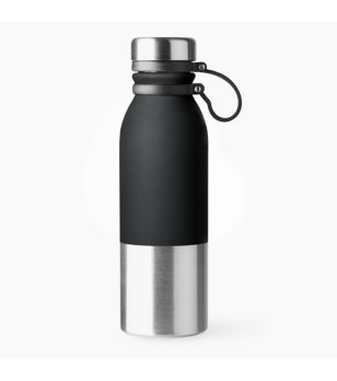 Черна бутилка за вода от неръждаема стомана Alke 850 мл снимка