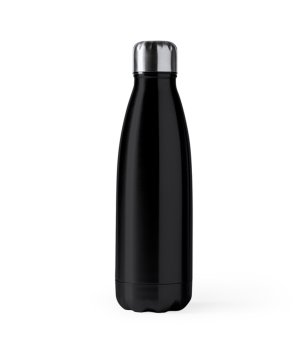Бутилка за вода от неръждаема стомана в черно Alpinia 700 мл снимка
