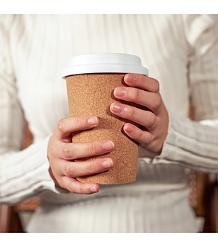 Чаша за многократна употреба SACHA  от корк 380 мл снимка