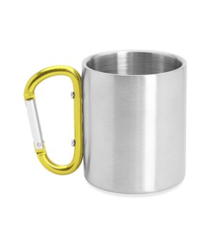 Метална чаша GUAYA 230 мл с жълта дръжка снимка