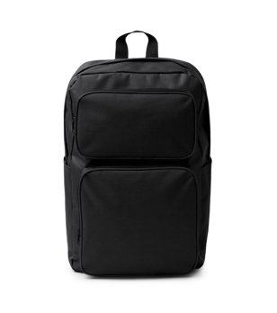 Черна раница HOSTIK от рециклиран полиестер снимка