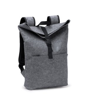 Сива раница TAIPEI 21 литра от рециклиран филц снимка