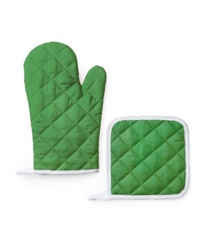 Кухненски комплект от ръкавица и ръкохватка в зелено ENEKO снимка