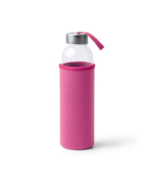 Стъклена бутилка за вода в циклама Camu 500 мл снимка