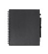 Тетрадка със спирала, черни корици и химикал LEYNAX-0 снимка