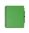 Тетрадка със спирала, зелени корици и химикал LEYNAX-0 снимка