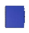 Тетрадка със спирала, сини корици и химикал LEYNAX-0 снимка