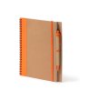 Тетрадка със спирала и твърди корици в бежово и оранжево ALANI-1 снимка