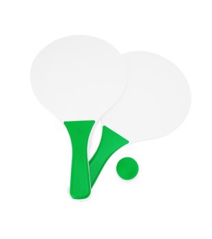 Плажни хилки с топка FEROE в бяло и зелено снимка