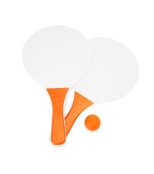 Плажни хилки с топка FEROE в бяло и оранжево снимка