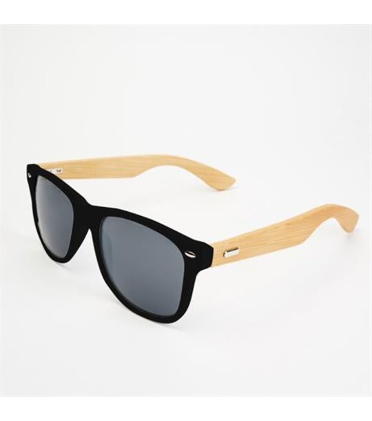 Слънчеви очила в черно с дървени дръжки EDEN снимка