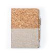 Тефтер с корица от корк и памучен текстил ROBIN-0 снимка