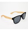 Слънчеви очила в черно с дървени дръжки EDEN-2 снимка